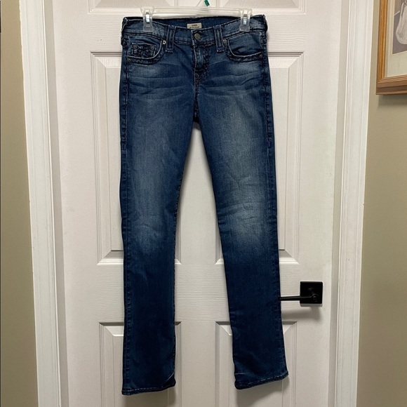True Religion |Cora |Mid Rise |Straight |Black Label |Blue Denim |Jeans |Size 29 - Picture 2 of 16
